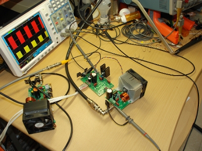 Prototype PA1 v1.10 Amplifier Undergoing Testing