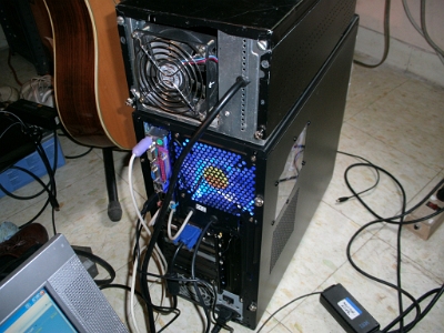Rear of PC and Case